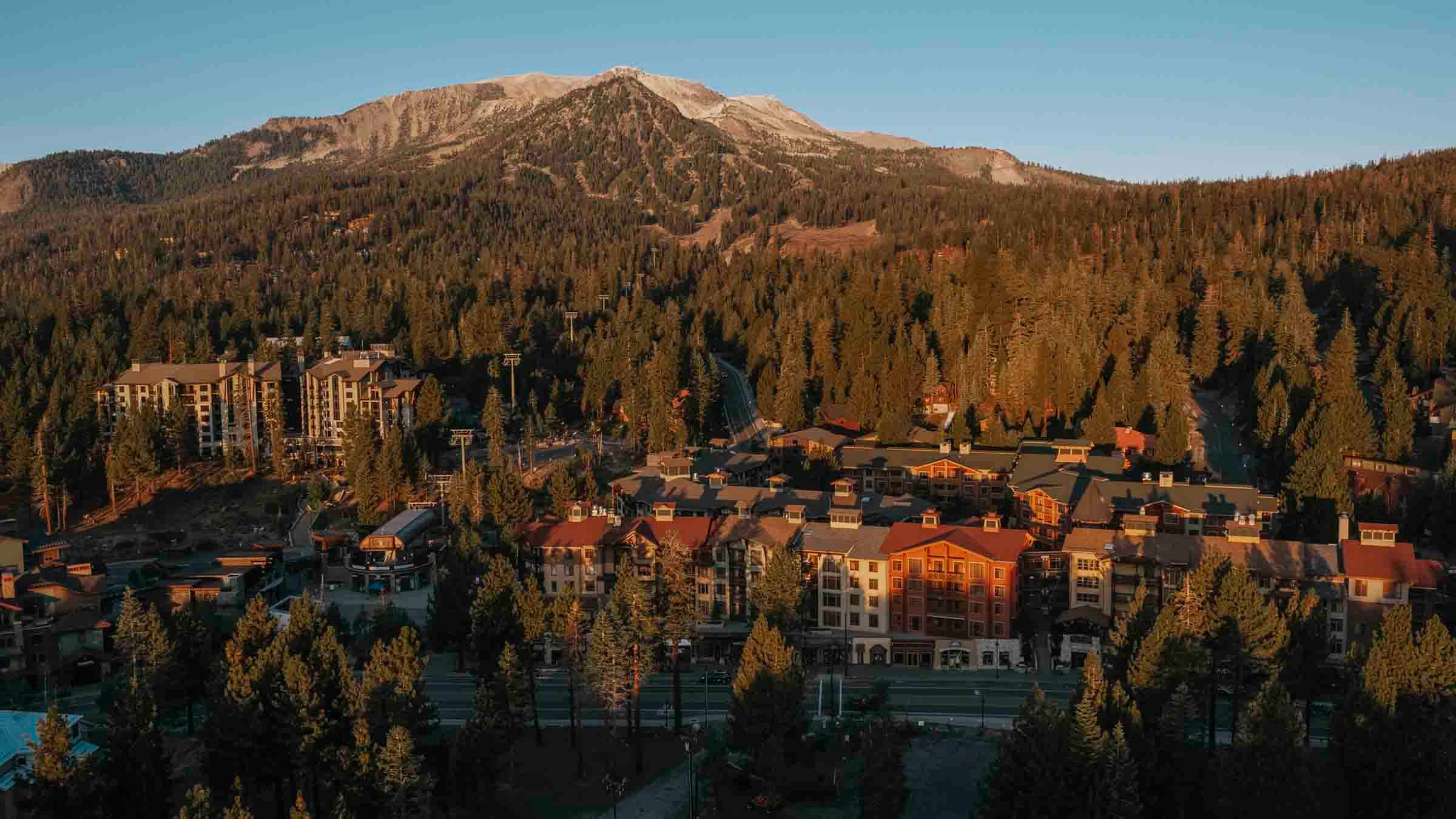 View of the Village in front of Mammoth Mountain
